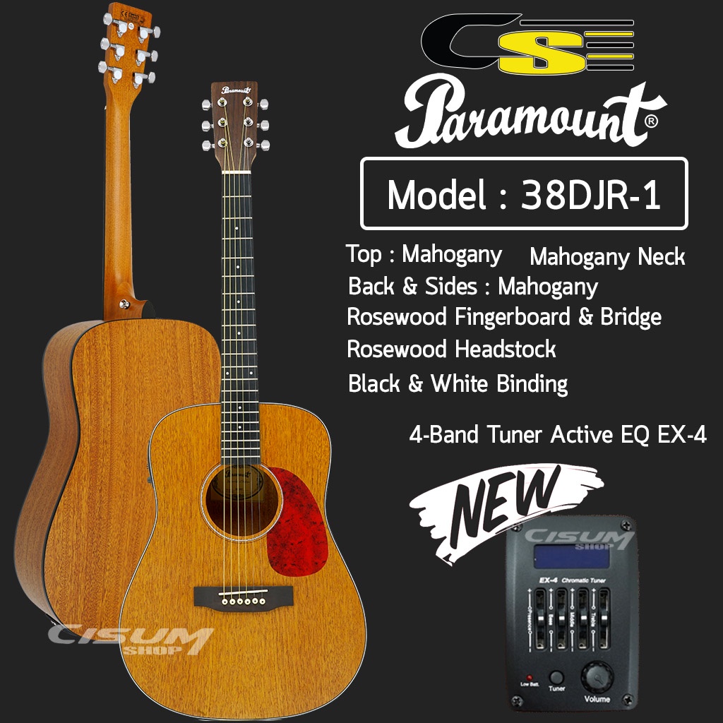 paramount-38djr-1-กีตาร์โปร่งไฟฟ้า-38-ทรง-martin