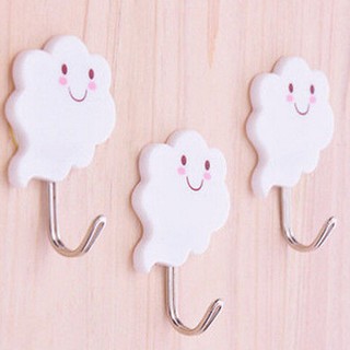 2019 3Pcs Self Adhesive Hooks Stick On Wall Hanging Door Bathroom Kitchen Hanger