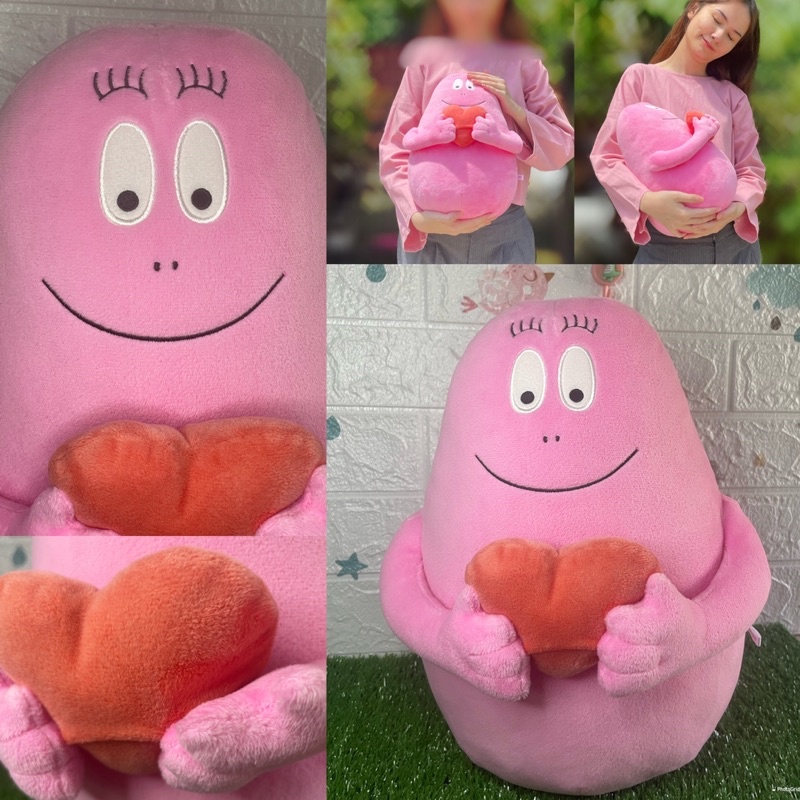 ตุ๊กตาบาร์บ้าปาป้า-มอบความรัก-barbapapa-ไซซ์กอด-12-หายาก-ตำหนิ-สีเฟดค่ะ