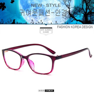 Fashion แว่นตา เกาหลี แฟชั่น แว่นตากรองแสงสีฟ้า รุ่น 2338 C-8 สีชมพูไล่สีกละ ถนอมสายตา (กรองแสงคอม กรองแสงมือถือ)