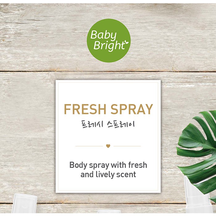 ภาพสินค้าBaby Bright Fresh Spray 20ml เบบี้ไบร์ท สเปรย์น้ำหอม กลิ่นหอมหวาน สดชื่น ปรับอากาศ จากร้าน beleaf บน Shopee ภาพที่ 1