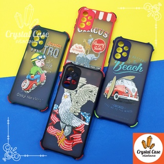 เคสกันกระแทกกันเลนส์กล้องSamsung A12 A13 A22 5g A23 A33 A52 A53 พิมพ์การ์ตูน ขอบสีหลังขุ่น