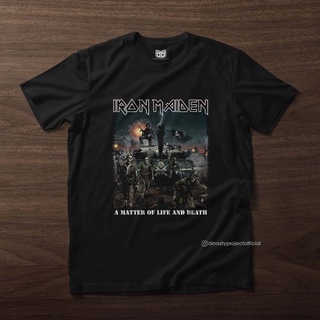 เสื้อยืด ผ้าฝ้าย พรีเมี่ยม พิมพ์ลายวงดนตรี Iron Maiden A MATTER