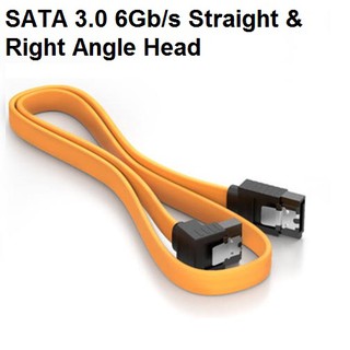 ภาพหน้าปกสินค้าสาย SATA ยาว 45cm SATA Serial port with snap SATA 3.0 III SATA3 6Gb / s SSD hard drive data Straight & Right Angle ที่เกี่ยวข้อง