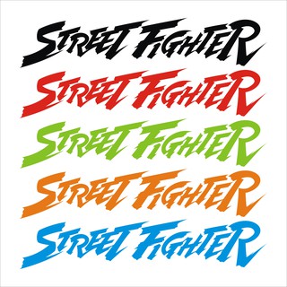 street fighter สติกเกอร์ pvc กันน้ำ ขนาด 4 x 20 cm มีหลายสีให้เลือก ราคา 19 บาท