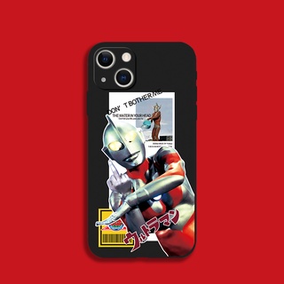 Ultraman เคสโทรศัพท์มือถือแบบนิ่ม ลายอุลตร้าแมนตลก สีดํา สําหรับ Case iPhone 13 mini 11 12 Pro Max 6s 7 8 Plus Se2 Xr X 14 Pro Xs Max เคสโทรศัพท์