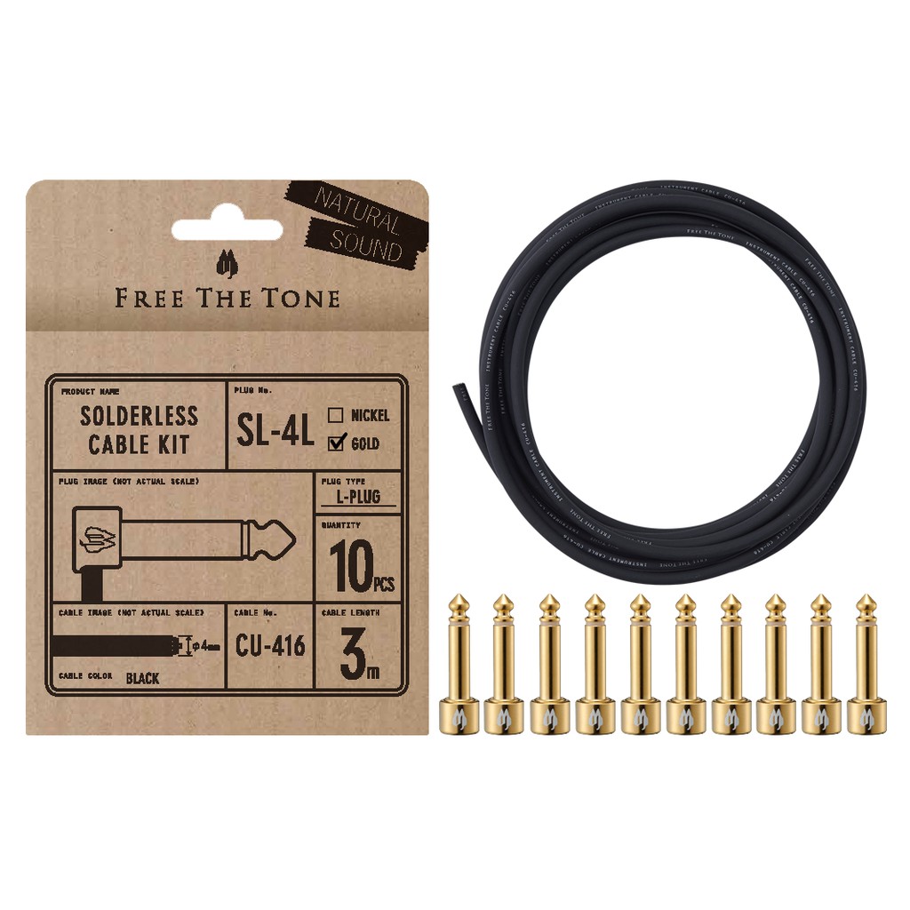 Free The Tone SL-4 SERIES SOLDERLESS CABLE Kit สายพ่วง Effect ตัด