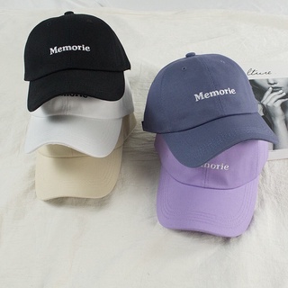สินค้า (พร้อมส่ง 🛻) หมวกแก๊ป ปัก Memorie 🔮✨สวยมาก มีให้เลือก 5 สี  ใส่ได้ทั้งชาย และหญิง