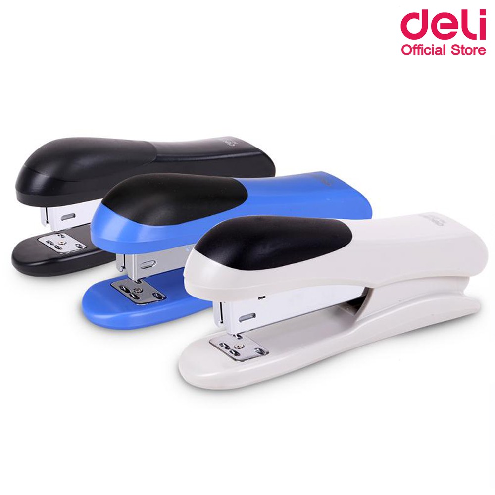 deli-0355-stapler-set-ชุดเครื่องเย็บกระดาษ-25-แผ่น-แพ็ค-12-ชิ้น-เครื่องเย็บกระดาษ-ที่เย็บกระดาษ-อุปกรณ์สำนักงาน-แม็ก-แม็