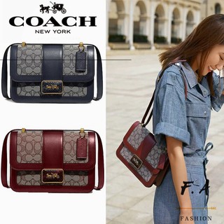 F.A ว่าแท้100%  Coach 4615 สินค้าใหม่ / Alie Ladies Small Square Bag / Shoulder Crossbody Bag / Flip Ladies Bag ดูดี