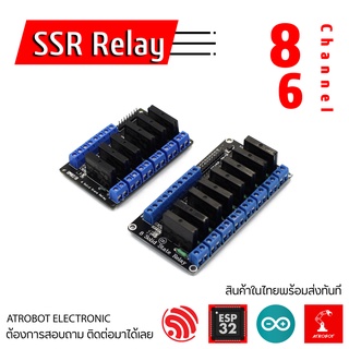 SSR Solid State Relay Module 6, 8 ch ช่อง 5v 12v 24v 2A โซลิดสเตท รีเรย์ ไร้เสียง กระแสสลับ AC