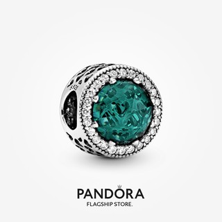 Pandora จี้ชาร์ม สีเขียวทะเล ของขวัญวันเกิด สําหรับสุภาพสตรี p825