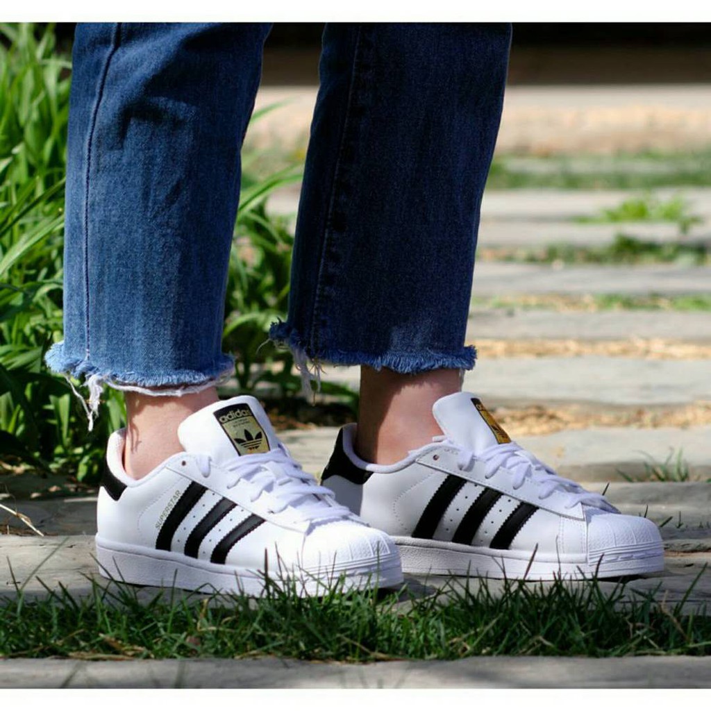 adidas-superstar-รองเท้าผ้าใบ-แถบดำป้ายทอง-รองเท้ากีฬาสบาย-ๆ-ไซซ์36-451