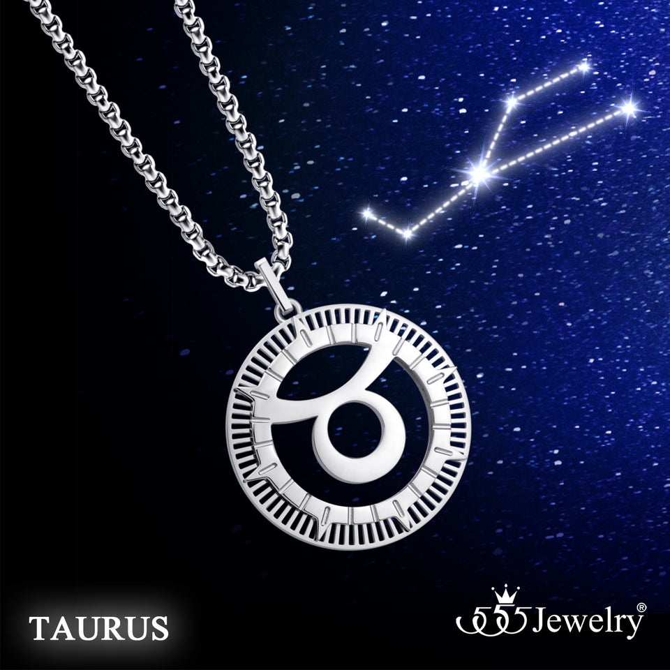 555jewelry-จี้พร้อมสร้อยคอ-zodiac-สแตนเลสสตีล-แท้-12-ราศี-ดีไซน์-สวยเท่-ไม่เหมือนใคร-รุ่น-mnc-p969-ราศีพฤษภ-taurus