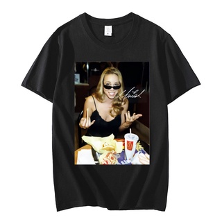 เสื้อยืดแขนสั้นลําลอง ผ้าฝ้าย พิมพ์ลายกราฟฟิค Mariah Carey แฟชั่นฤดูร้อน สไตล์สตรีท สําหรับผู้ชาย#39; s เสื้อผ้าขนาดใหญ่