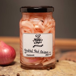 ภาพขนาดย่อของสินค้าหอมแดงดองโฮมเมด หั่นบาง 350กรัม, Pickled Red Onions, Sliced 350ml