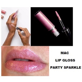 Beauty-Siam แท้ทั้งร้าน !!  ลิปกลอส MAC GRAND ILLUSION GLOSSY LIQUID FULL SIZE NO.PARTY SPARKLE MUF.2019 NO B