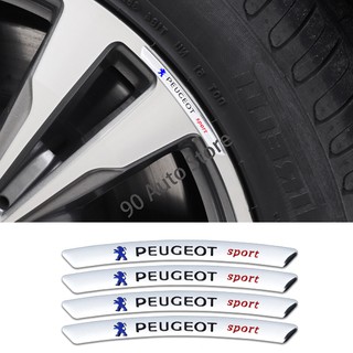 สติ๊กเกอร์อลูมิเนียมอัลลอยด์ 9 ซม. 4 ชิ้น/ชุดสําหรับ Peugeot 5008 4008 308 208