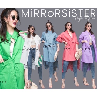 Code : 10519.2 เสื้อคอจีนทรงเก๋ ชุดทำงาน งานป้าย mirrorsister