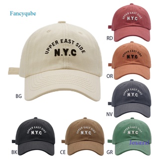 หมวกเบสบอล ผ้าฝ้าย พิมพ์ลายตัวอักษร NYC สําหรับผู้หญิง และผู้ชาย