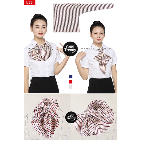 cooltrendy-ผ้าพันคอสำเร็จรูป-ผ้ายูนิฟอร์ม-uniform-scarf-โทนสีแดง