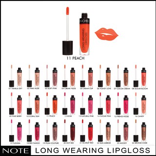 NOTE COSMETICS LONG WEARING LIPGLOSS 11 PEACH