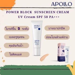 กันแดด อพอลโล APOLLO spf50pa+++ แถมฟรี ฟองน้ำไข่นุ่ม ✅ของแท้ 💯%