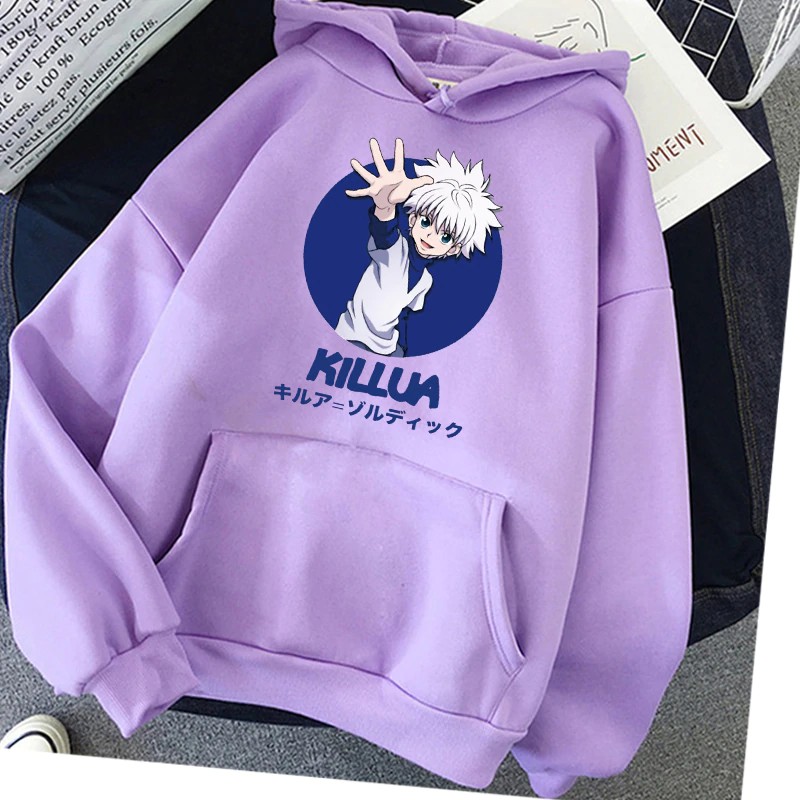 Killua Hunter X Hunter Hoodie Top Hisoka Sweatshirt Long Sleeve Anime Hoody  Hunterxhunter Hooded Streetwear Jacket Hoddie | Shopee Thailand