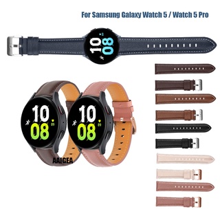 สายนาฬิกาข้อมือหนัง 20 มม. สําหรับ Samsung Galaxy Watch 6 5 4 Watch5 Pro Watch4 40 มม. 44 มม. Active 2