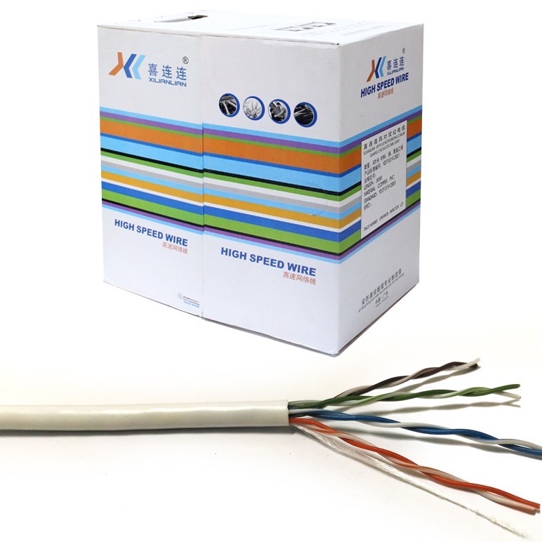 XLL Network cable สายแลน (LAN) CAT 6 สายภายใน 100เมตร | Shopee Thailand