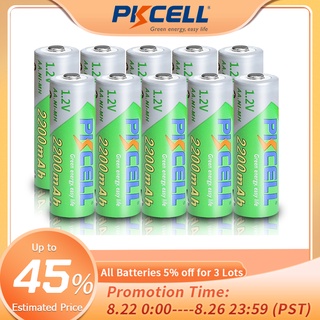 10PCS PKCELL AA 2200MAH battery 1.2V NIMH aa Rechargeable Batteries 2A precharge LSD Batteries Ni-MH for Camera toys