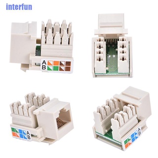 ภาพหน้าปกสินค้า(Interfun) แจ็คคีย์สโตน Cat5 Rj45 Cat5 Ethernet Rj45 สีขาว ซึ่งคุณอาจชอบราคาและรีวิวของสินค้านี้