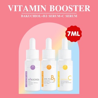 VIKKASKINCARE Vit - Active A 5%Bakuchiol 7 ml + Vit - Active B Zinc PCA 7 ml + Vit - Active C 20%AA2G 7 ml