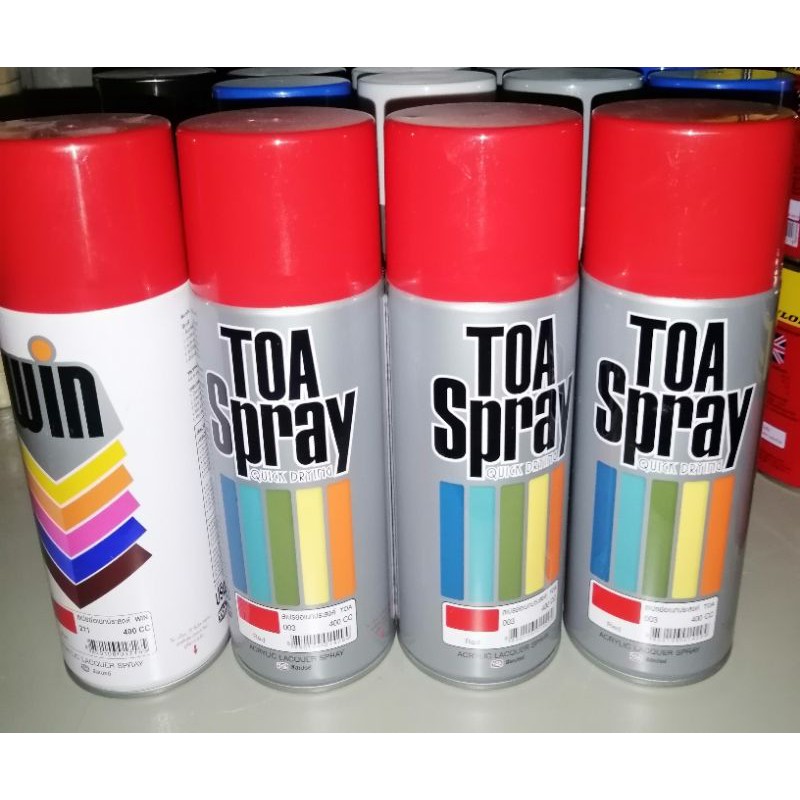 TOA สีสเปรย์อเนกประสงค์ มีหลายสี (ดูสีที่ตัวเลือก) ทีโอเอ สีขาว สีดำเงา ...