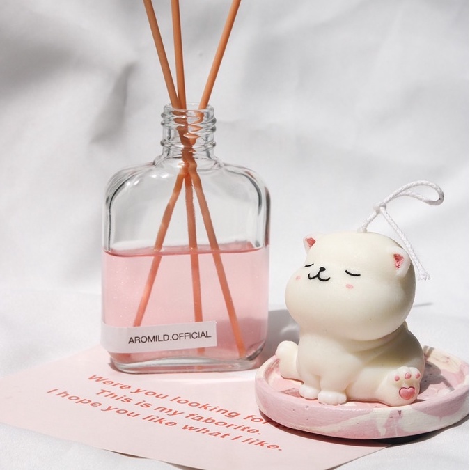 เทียนหอมน้องแมวอ้วน-fat-cat-candle-มีเก็บเงินปลายทาง