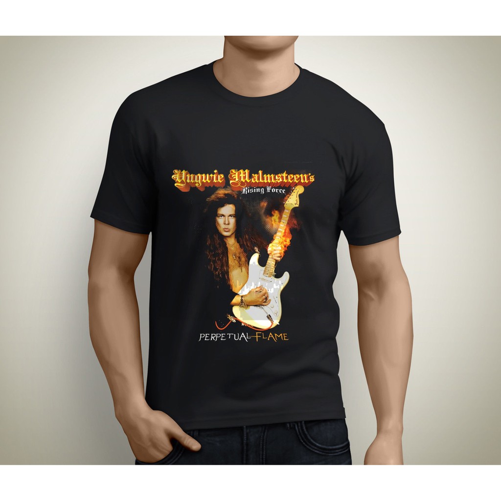 yngwie-malmsteen-guitarist-maestro-เสื้อยืดแขนสั้นสีดำสำหรับผู้ชาย