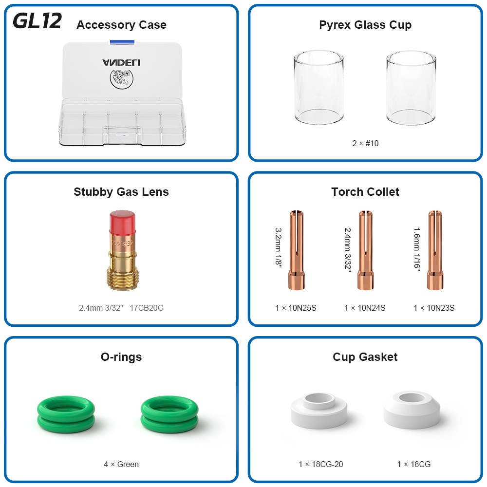 pyrex-glass-cup-kit-12pcs-ชุดแก๊สเลนส์-12-ชิ้น-รหัส-gl-12