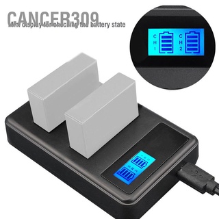 Cancer309 SEIVI  AHDBT-401 Actions Camera Dual Slot Battery Charger with LCD Charging Display for Gopro 4