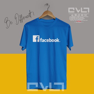 เสื้อยืด พิมพ์ลายโลโก้ Social Media Facebook สําหรับผู้ชาย