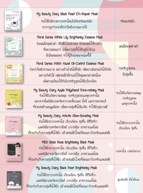 ลดกระหน่ำ-my-beauty-diary-มาส์กหน้าไต้หวัน-แผ่นมาส์กหน้า-หน้าขาวใสเนียน-ให้ความชุ่มชื้น-ฟื้นฟู