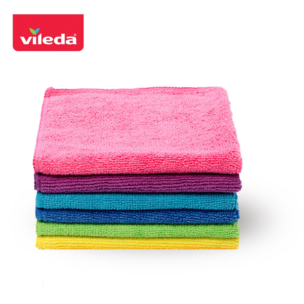 วิเลดา ผ้าไมโครไฟเบอร์ คัลเลอร์ แพ็ค6 Vileda Microfibre Colors Cloth ...
