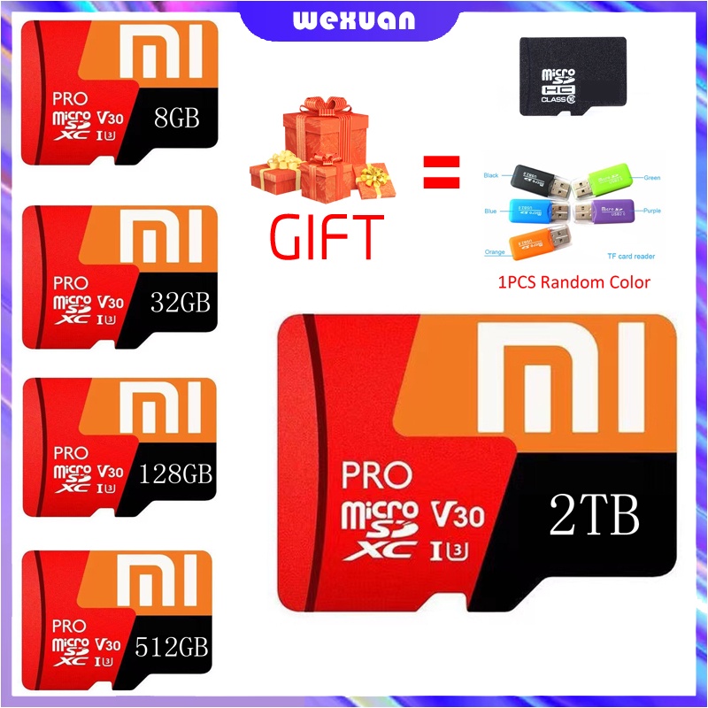 XIAOMI Original Class 10 Memory card 2TB/512GB/128GB/32GB/8GB 100MB/S