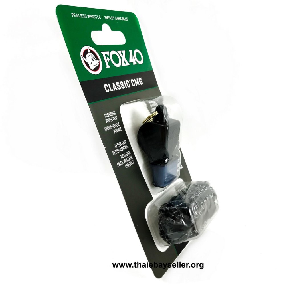 ขนส่งฟรี-นกหวีด-fox40-classic-cmg-สีดำ-นกหวีด-นกหวีดพลาสติก-นกหวีดผู้ตัดสินกีฬามืออาชีพ-นกหวีดปลาโลมา