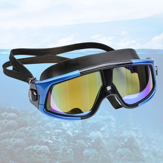 แว่นตาว่ายน้ำ ขอบใหญ่ เลนส์กว้าง กันแสง UV (สีดำ-น้ำเงิน) รหัส SWO50-04