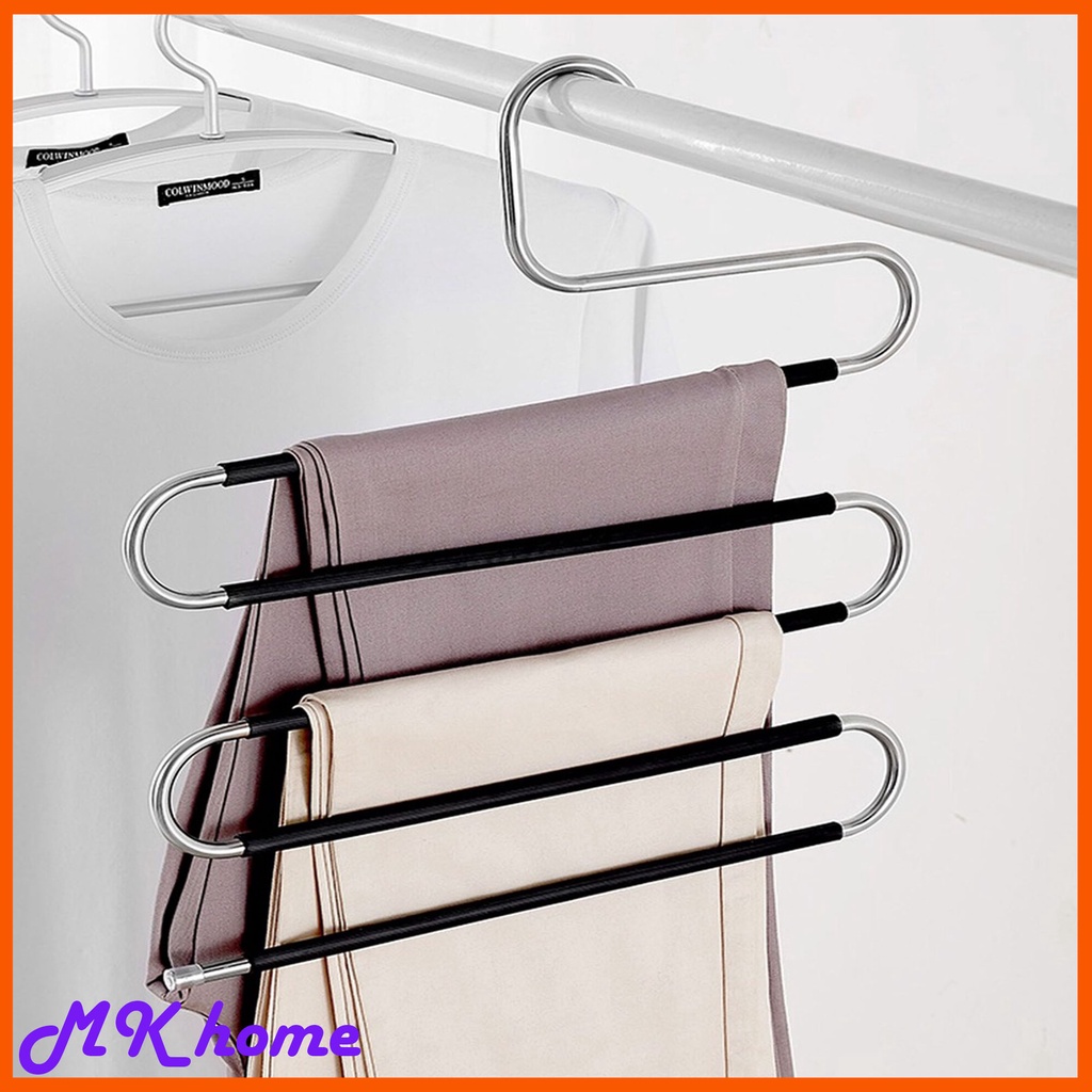 [ส่งจากไทย]MK home ไม้แขวนกางเกง ไม้แขวนหยัดพื้นที่ แขวนกางเกงได้มากถึง ...