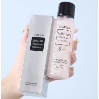 Lameila 3018 ลาเมล่าสเปรย์น้ำแร่ หน้าเงาฉ่ำวาว สเปรย์น้ำแร่ล็อคเครื่องสำอาง ประกายชิมเมอร์ Moisturizing Makeup Spray