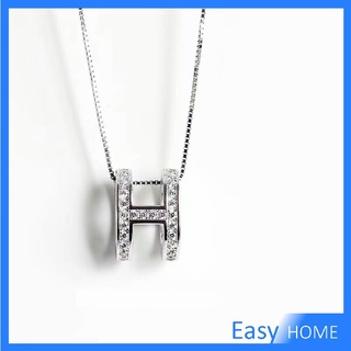 สร้อยคอ จี้รูปตัวอักษร H เครื่องประดับสําหรับผู้หญิง H necklace