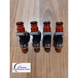 4X Top feed High performance 63.5mm ev14 E25 E85 High impedance Flow matched fuel injector Red หัวฉีด