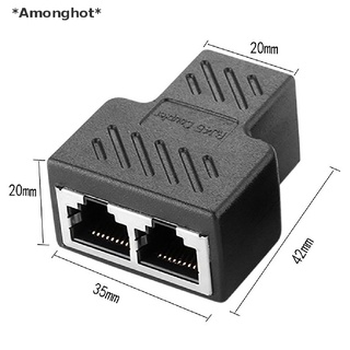 [[Amonghot]] อะแดปเตอร์เชื่อมต่อเครือข่ายอีเธอร์เน็ต RJ45 1 เป็น 2 ทาง