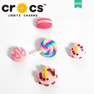 สินค้า CROCS Jibbitz charms หัวเข็มขัด รูปอมยิ้ม ดอกไม้ 3D อุปกรณ์เสริม สําหรับตกแต่งเค้ก มาการอง diy